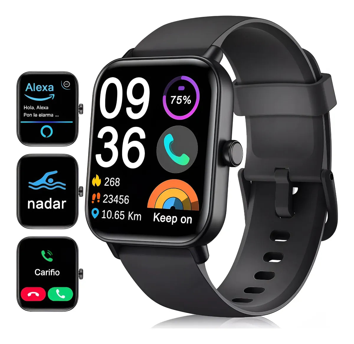 Smartwatch Inteligente Alexa Integrada Reloj Inteligente Deportivo Impermeable Ip68 Bluetooth Llamadas